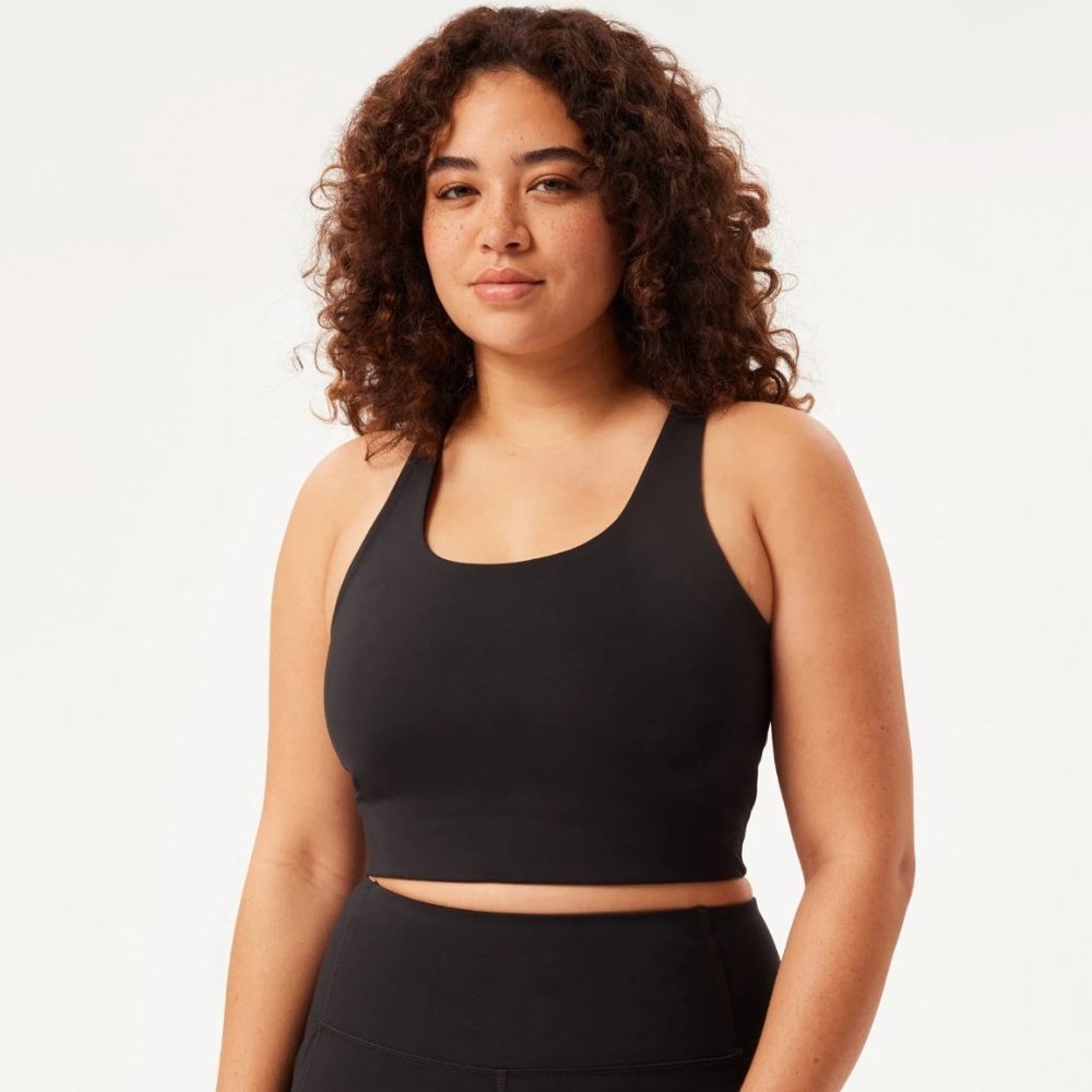 Girlfriend Collective Black Paloma Racerback Bra